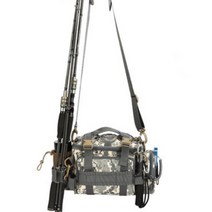 [해외직구] 밀리터리 다기능 보조 낚시가방 릴 미끼 스토리지 박스 허리숄더 카메라 핸드백 파우치, 그레이