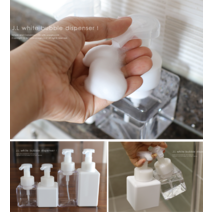 심플큐브 거품용기 250ml 450ml (손세정제 폼세안제 등 거품공병 빈병 거품기 펌핑기), 250ml 투명