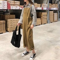 멜빵 팬츠 학원풍 감령 빈티지 데님 멜빵 팬츠 봄 오버행 뉴타임즈 C10 H911R877