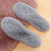 토끼털 깔창 발 동상방지 방한 보온 겨울 양모 토끼털 깔창