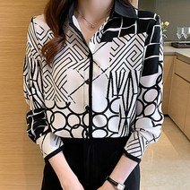 케이에비뉴 모로코 패턴 블라우스 명품라인