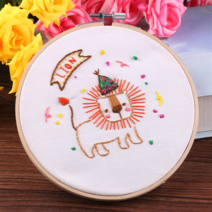 프랑스자수 DIY 패키지, 05 사자 15cm, 1개