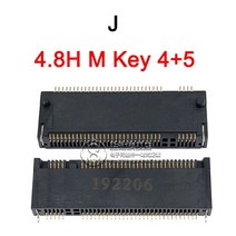 케이블 커넥터 2pcs M.2 67P A E M 키 NGFF 인터페이스 소켓 SSD H 3.2 / 4.2 4.8 6.7 8.5 슬롯 Hot New, [10] J M-KEY 4.8H