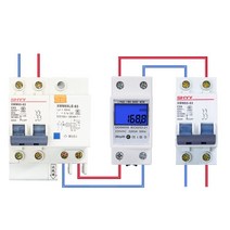 600imp/kWh 디지털 LCD Kwh 전력계 소비 에너지 미터 전기 딘 레일 230V 백라이트 디스플레이, 한개옵션0