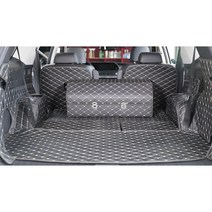 올뉴 G80 가죽스티치 접이식 차량용 트렁크정리함 수납함 소 중 대 특대, 레드