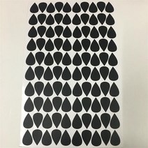 2x3cm x 100 피스 만화 빗방울 벽 스티커 어린이용 아기 방 보육 홈 데코 귀여운 벽지 비닐 아트 벽화, 2CMX3CMX100PCS, 01 Black