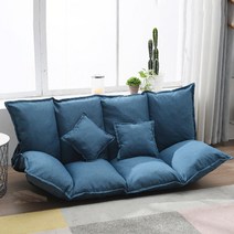 SAMARA 좌식 소파 원룸 미니 좁은집 쇼파 2인용 베드 거실, 린넨브라운(더블/160x112cm)
