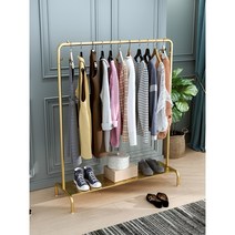 고급스러운 금장 베이직 스텐드 행거 드레스룸, 골드_하부상판_150/40/150