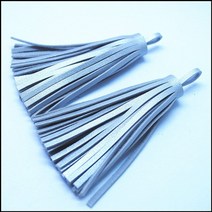 비즈공예 원석 6pcs geniune 가죽 tassels 펜 던 트 크기 8cm 길이 쥬얼리 액세서리 키 체인 보석 구성 요, 05 silver
