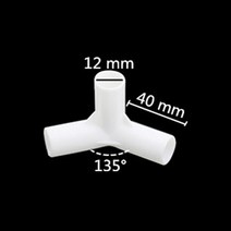 선홈통 PVC 알루미늄 PVC 커넥터 ID 12mm 60 ° 90 120 135 ° 티 스트레이트 엘보 크로스 파이프 연결, 02 white