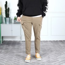 양기모 피치 포켓 카고 스판 팬츠