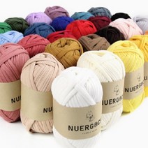 누에르고치 패브릭얀 (29색) NUERGOCHI fabric yarn 져지 원단으로 털날림이 없고 부드러운 감촉으로 피부가 예민하신 분에게도 안전 뜨개질 대바늘 코바늘, 24.라일락, 1개