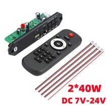 가성비 블루투스 5.0 오디오 디지털 파워 앰프 보드 디코더 클래스 D 스테레오 자동차 DIY USB AUX FM 라디, 08 DC 7V-24V, [08] DC 7V-24V