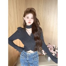 언발 연보라 하니 가을 아이즈원 퍼플 민지 최예나 아이유 제니 사복 옷 의상 패션 골지니트 티셔츠