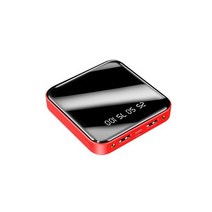 소형 미니 파워뱅크 배터리 보조 보조베터리 20000mAh 빠른 충전 LED 라이트 휴대용 충전기 PoverBank 아이폰 13 12 프로 Xiaomi 화웨이, Red