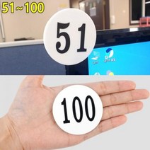 1P 원형 60mm 아크릴 번호판 51~100WC408CC, 83, 색상