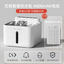 자동 애견 급수기 물 디스펜서 강아지 반려묘 고양이 애완 동물 무선 펫, F. 배터리 4000mAh + 필터10개