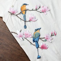 1 pc 새 피닉스 공작 크랜 자수 꽃 레이스 패브릭 패치 diy 옷 수리 배지 의류, Style 15, 1개
