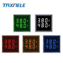 녹음차단기 ac 60 500v 0 100a led 디지털 전압계 전류계 헤르츠 hz 신호등 220v 전압 전류 측정기 볼트 앰프 테스터 감지기 233, 제곱 v, 하얀, 제곱 v