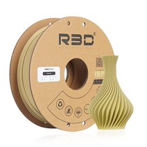 R3D PLA 필라멘트 1.75mm 3D 프린터 100% 순수 업그레이드 깔끔한 와인딩 엉킴 없음 치수 정확도 / 0.03mm 4x1KG 화이트/블랙/마블/커피 USA 미국, Matte Kraft