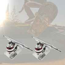 크루져보드 숏보드 페니보드 1세트 스케이트 보드 트럭 하드웨어 3.25in 격납고 용 고성능 베어링 롱 크루저 액세서리, [01] Aluminum