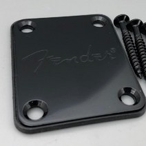 펜더 ST TL Squier 기타 용 커스텀 샵 넥 플레이트, D 4 Morden Black