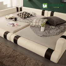 플러 패밀리침대1+1 슈퍼싱글SS+퀸Q, 아이보리