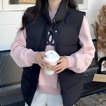 가을 겨울 면 베스트 슬림핏 따뜻한 겨울 패딩