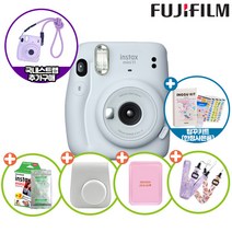 인스탁스 미니11카메라+전용가방+미니1p+숄더스트랩+틴케이스 즉석카메라, 1개, 아이스화이트