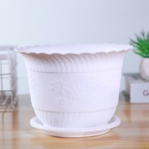 대형수반 플라스틱수반 돌수반 플라스틱 화분 공장 직접 판매 그릇 연꽃 수경 토양 다목적, 흰색 라지구경 23cm 10
