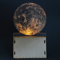 퍼니스쿨 아크릴아트 아크릴조명 아크릴메시지 메시지카드 카드조명 진동펜, 1세트, 4.원형아크릴판(거치대포함)