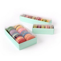 투명&마카롱 상자 (x 10개), 민트, 10개