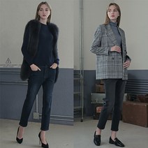 [무료배송]리더잭 여성 플리스테크 테이퍼드핏 데님 팬츠 단품(F304)