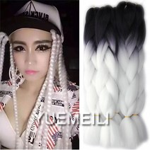힙합 헤어 레게 머리 블레이드 브레이드 아프리카 머리, 한개옵션1, 블랙 화이트