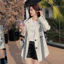 가을자켓 여성용 캐주얼 롱 트렌드 블레이저 럭셔리 여성 의류 클리어런스 코트 가을 의상