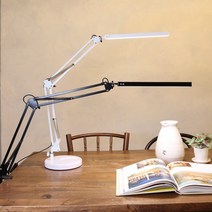 인터리더 LED 스탠드 책상 공부 독서등 엔틱 침대 조명, 받침대형, 블랙