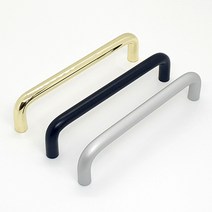 DJ손잡이 Ø10 파이프 가구 싱크대 서랍 2구 손잡이, 128P_실버