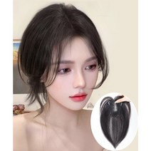 키라비 NEW 여자 정수리 앞머리 가발 100% 인모 수제 부분가발 자연스러운 탑커버 YHP330, YHP330-가르마-A(자연검정), 1개