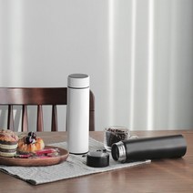깔끔한디자인 304 스텐 LED 온도표시 텀블러 500ml, LED텀블러_블랙, 300ml