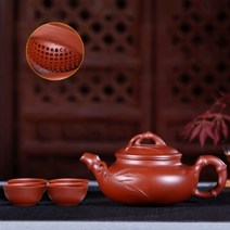 호화랑 [호화랑] 다기세트 자사호 중국 전통 수공예 다기 숙우 보이차용 다관 차도구 죽절방고호 찻주전자 tt539, B.一套普通装竹节仿古 240毫升, 1세트