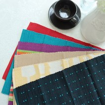 [바보사랑] DQ-231 린넨 식탁매트 4p 테이블매트 패브릭 6종류, 상세 설명 참조, 색상:B4p, 상세 설명 참조