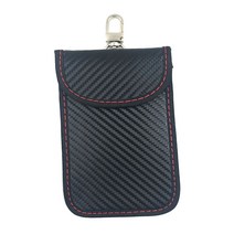 shangren RFID 카드 키 신호 차단 가방 신호 차폐 파우치 지갑 블랙, 19.5x9cm, PU 가죽