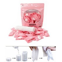 인터바겐 일회용 여행용압축티슈 동전 원형 티슈 물수건 - 캔디압축티슈, 1팩, 50개