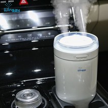 LED 미니가습기 사무실 휴대용 스테인레스 소형가습기 700ml, 핑크