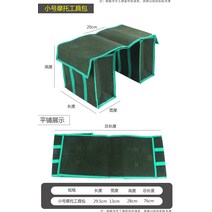 오토바이 안장 가방 사이드 트렁크 접이식 새들백 짐받이 대용량 투어백, 녹색 두꺼운 캔버스 작은 자동차 가방