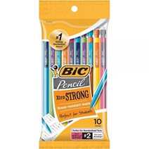 BIC 초강력 샤프 다채로운 배럴 두꺼운 포인트(0.9mm) 10개