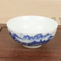 경덕진도예 청화백자 산수화 찻잔 다도잔 (다기잔/컵/원형잔/다기/잔/백자잔/백자찻잔/주방용품/건강/생활 추천)