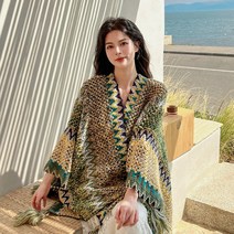 몽골의상 몽골판초 티베트 이국적인 망토 보헤미안 민족 스타일 목도리 스카프