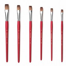 화홍 수채화붓 771 평붓 6본-2-12호 -38294 _ 301998EA, 본상품선택, 본상품선택