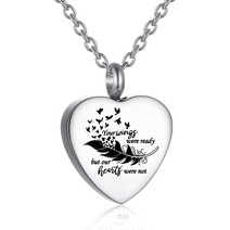 heart shaped seagull cremation jewelry for human 재 펜던트 charm urn 목걸이 유품 기념으로 엄마와 아빠